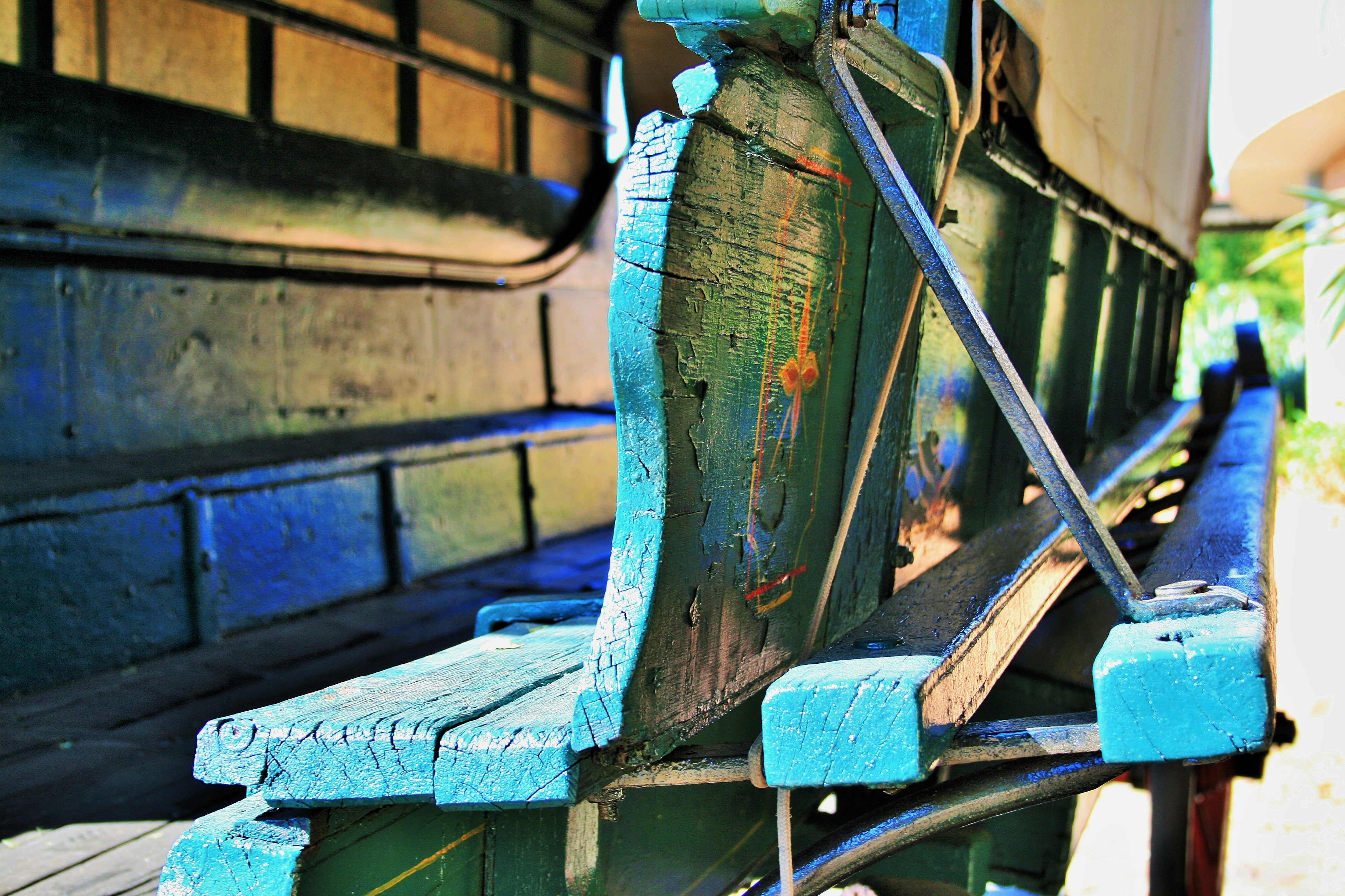 Wood green painted
