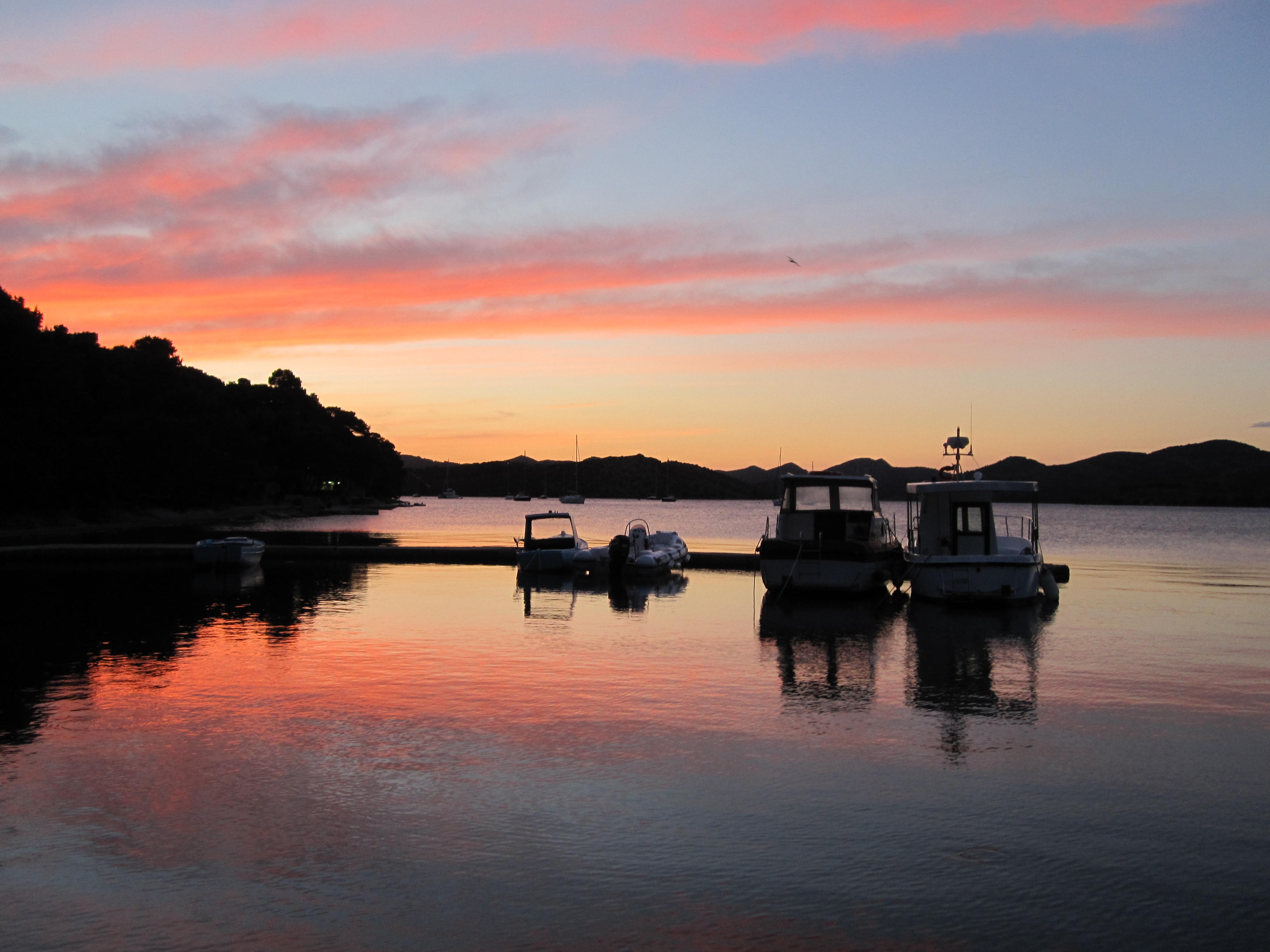 Port evening croatia